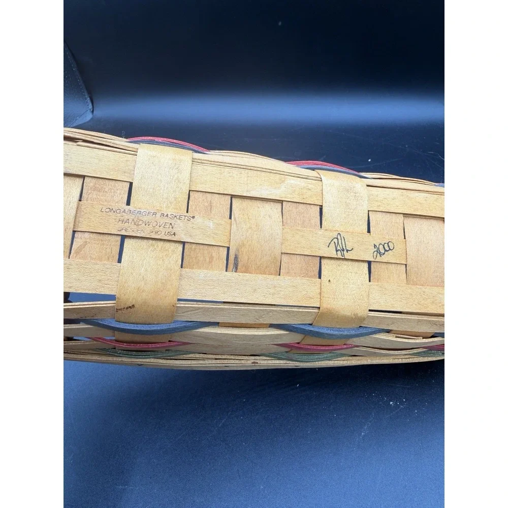 🧺✨ Longaberger 2000 Woven Traditions Cracker Basket 🍪🌾